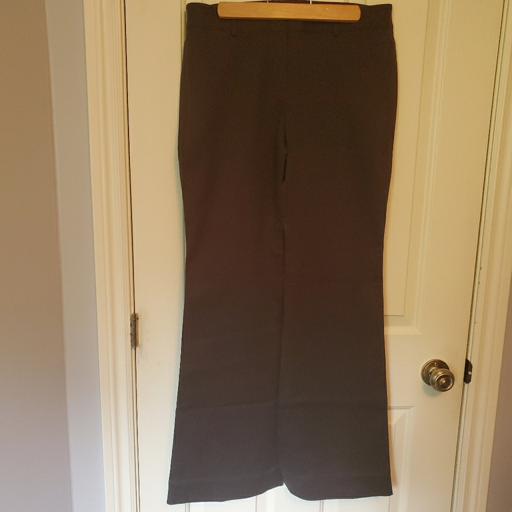 Navy twill THEORY flared pants